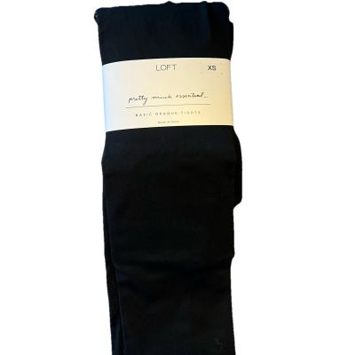 LOFT Basic Opaque Tights Black Size XS New